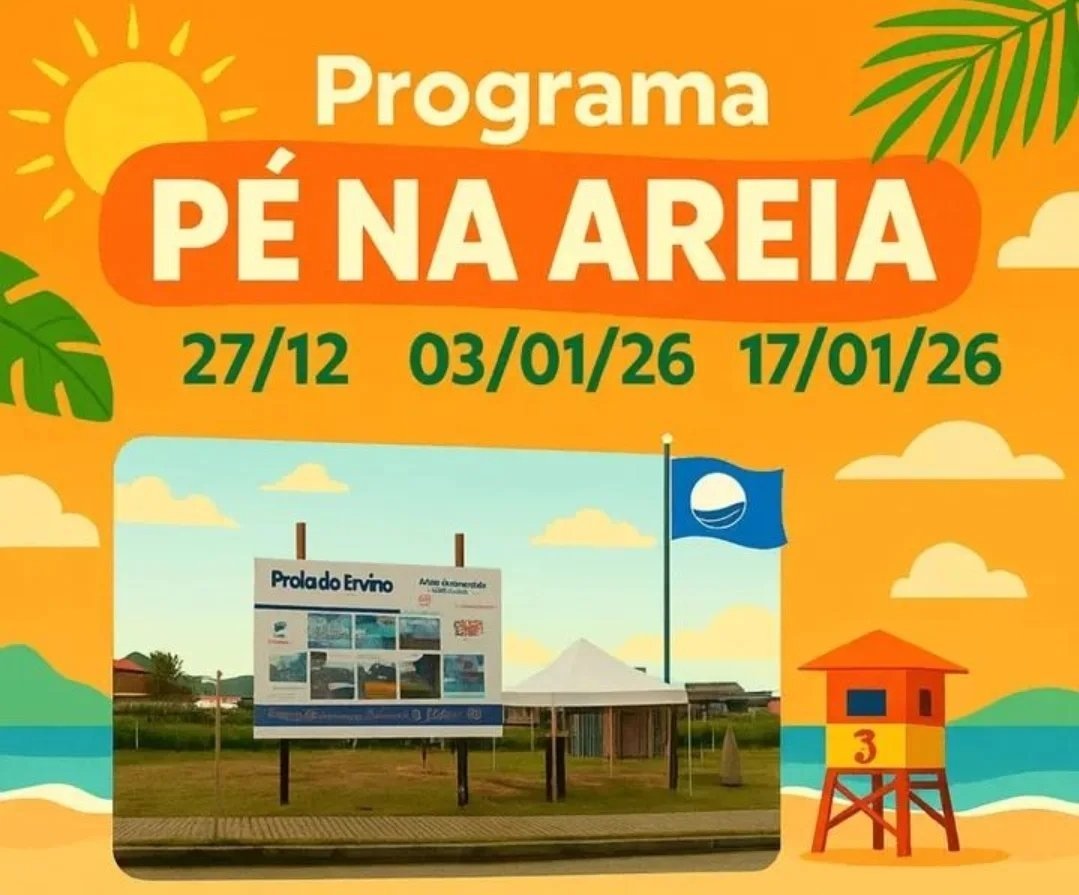 Programa Pé na Areia Agita o Verão na Praia do Ervino em 2025/2026