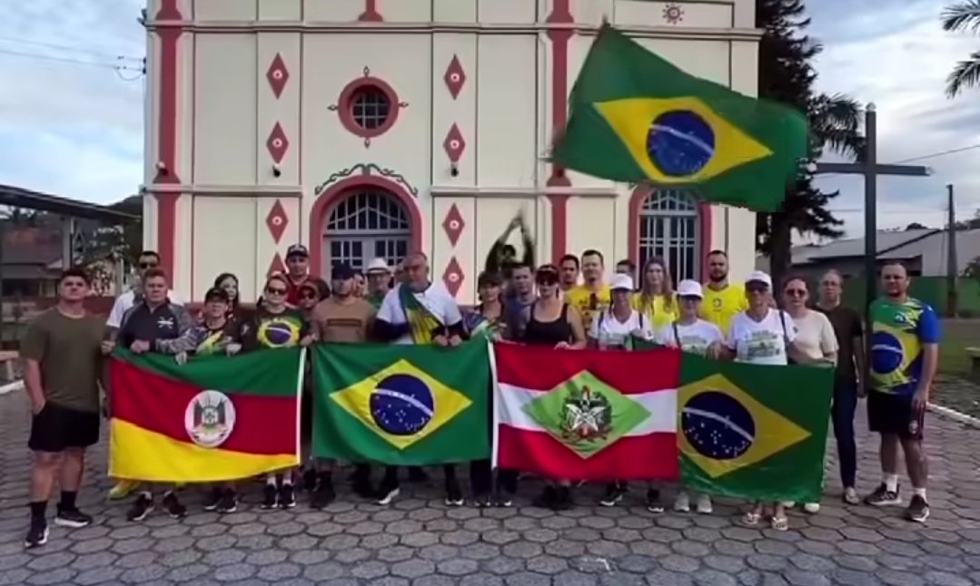 Deputado Sargento Lima durante a Caminhada pela Liberdade