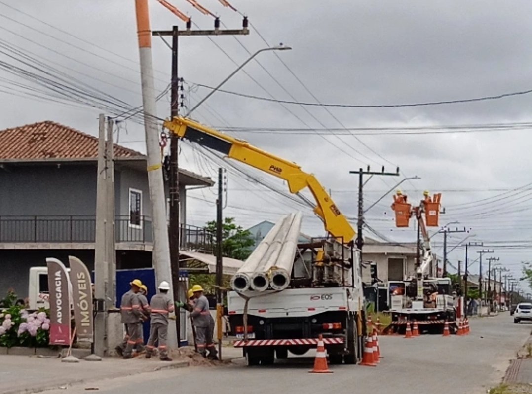 Aviso de Desligamento de Energia Celesc na Praia do Ervino