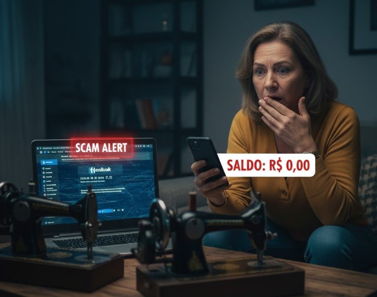 Ilustração de alerta de segurança digital em celular