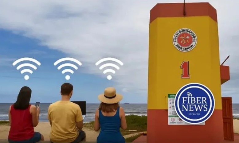 Fibernews oferece Wi-Fi grátis na Praia do Ervino